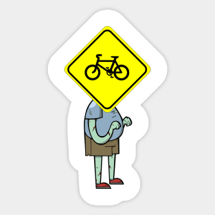 zombie bicycle Sticker